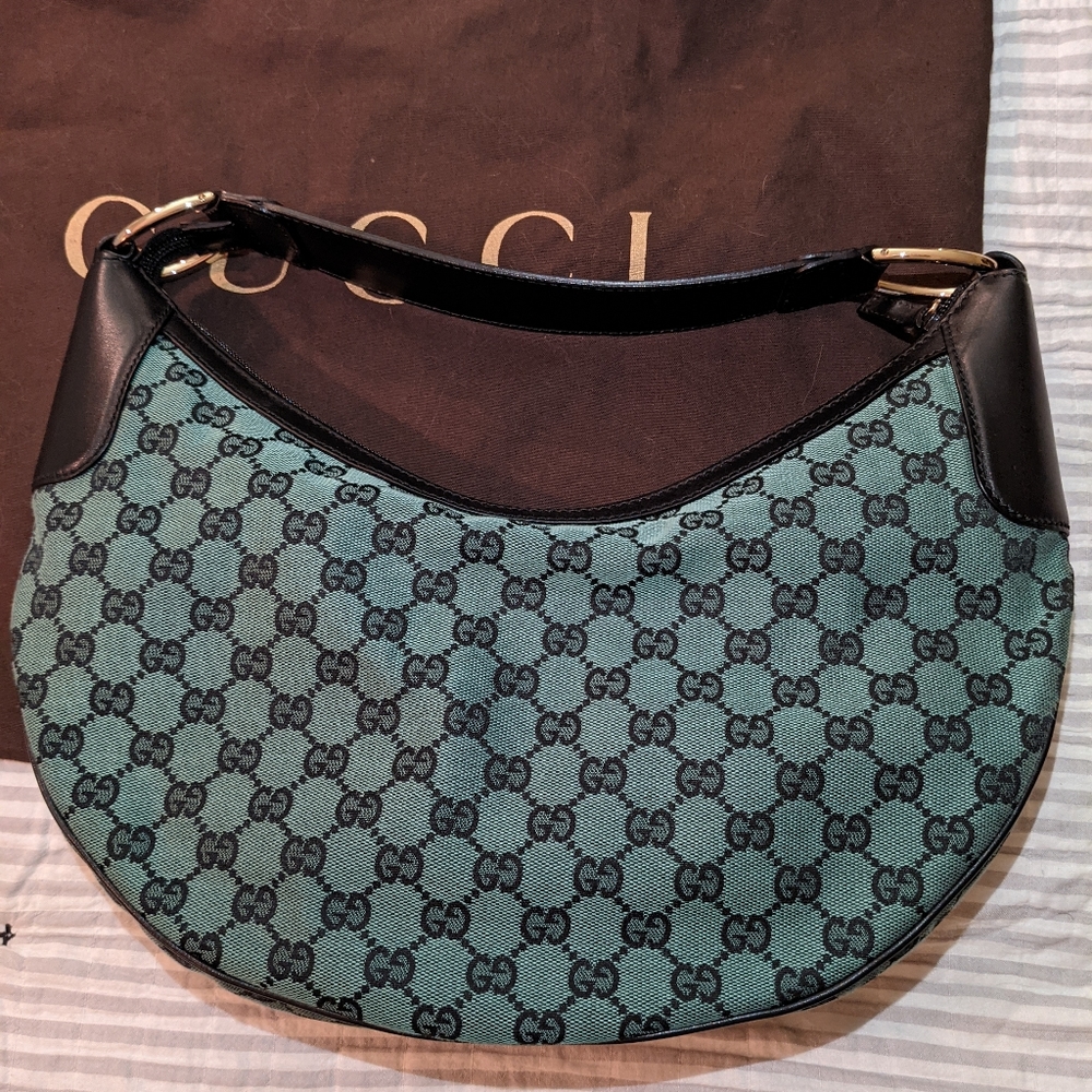 Gucci canvas gg hobo